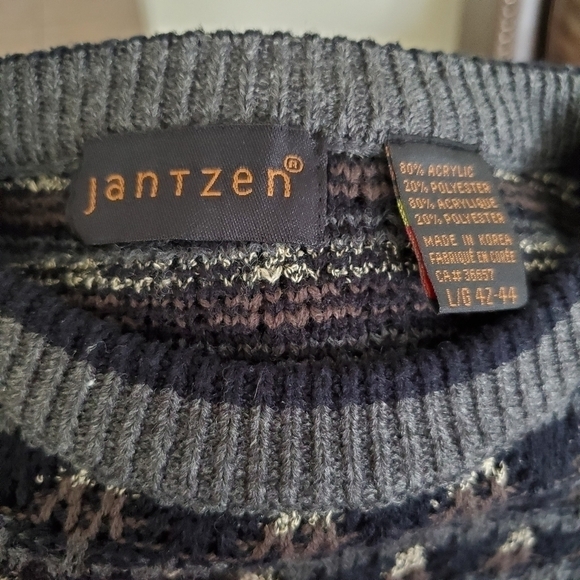 Vintage Jantzen Unisex Knit Sweater Size Large - Picture 5 of 6